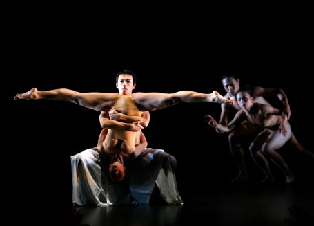 Dancers perform during a rehearsal for "Nine Songs" by the Cloud Gate Dance Theatre of Taiwan in Taipei