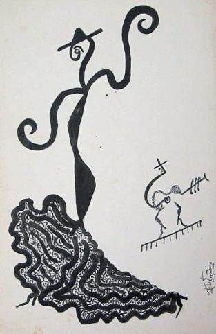 Dibujo expuesto en la muestra