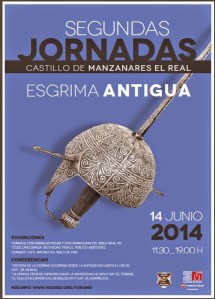cartel segundas jornadas de esgrima antigua